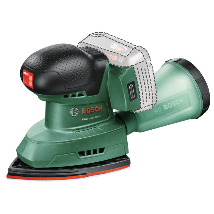 Bosch EasySander 18V-8 batteridrevet multisliper
